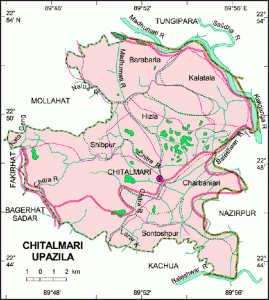 Chitalmari Upazila Map