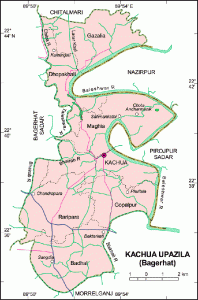 Kachua Upazila Map