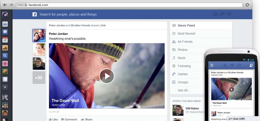 নতুন আঙ্গিকে ফেসবুকের নকসা